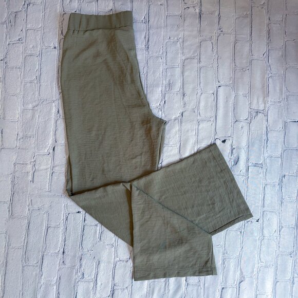 Retrology Womens Air Wash Comfort Pant Elastic Drawstring Waist Olive Green Sz L - Picture 1 of 8